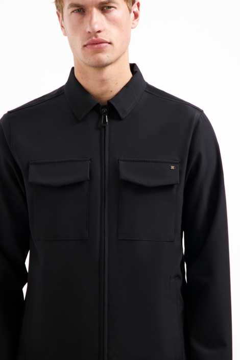 NO-EXCESS overshirt full zipper stretch sedoc